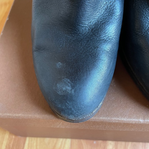 Coach Hewes Safari Leather Block Heel Boots - Picture 6 of 6